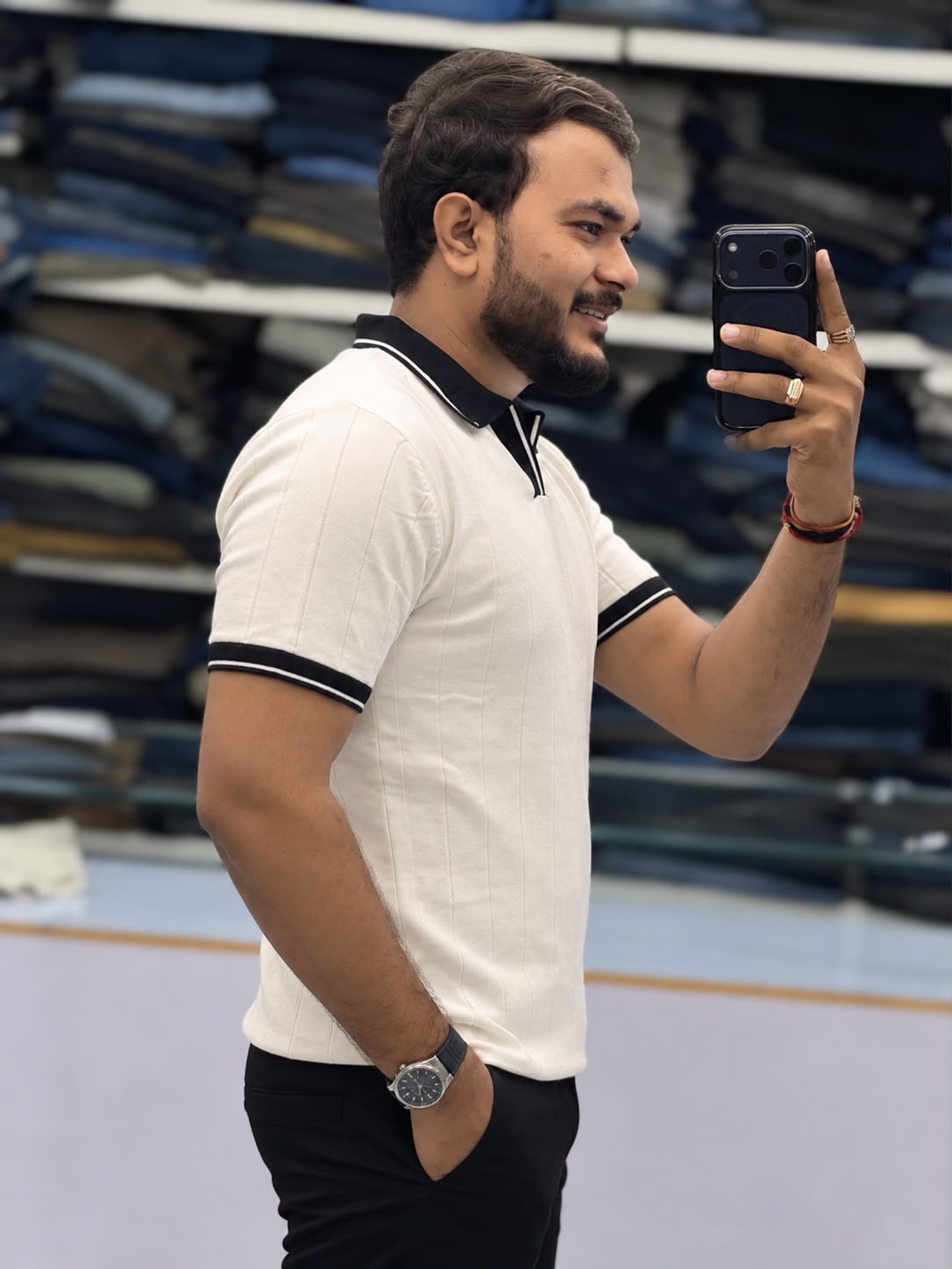 Premium Ribbed Polo T-Shirt