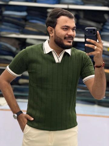 Premium Ribbed Polo T-Shirt