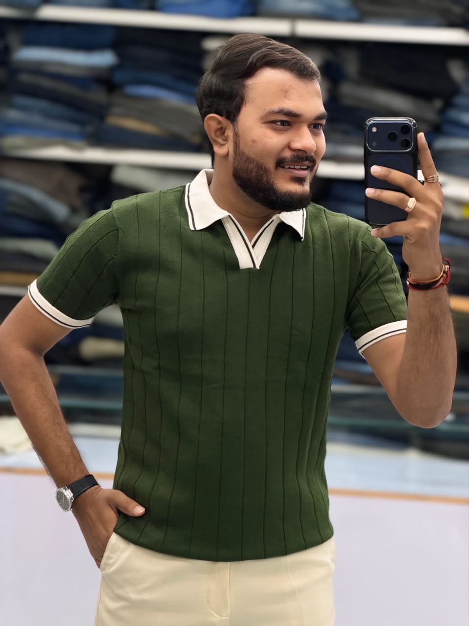 Premium Ribbed Polo T-Shirt