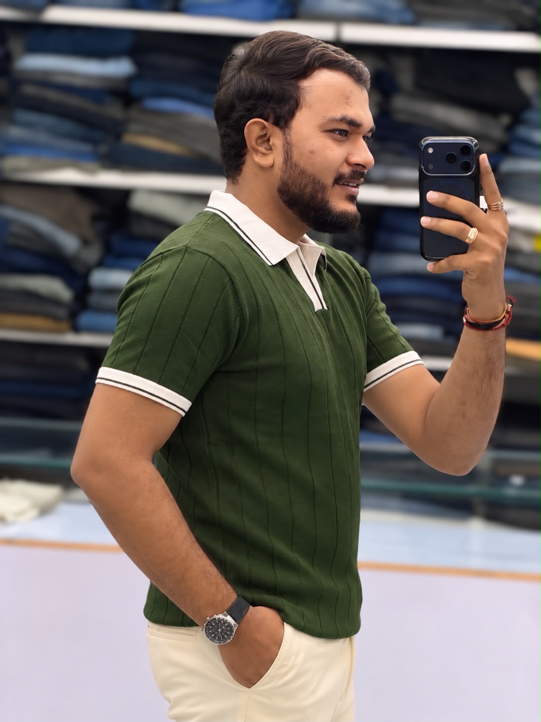Premium Ribbed Polo T-Shirt