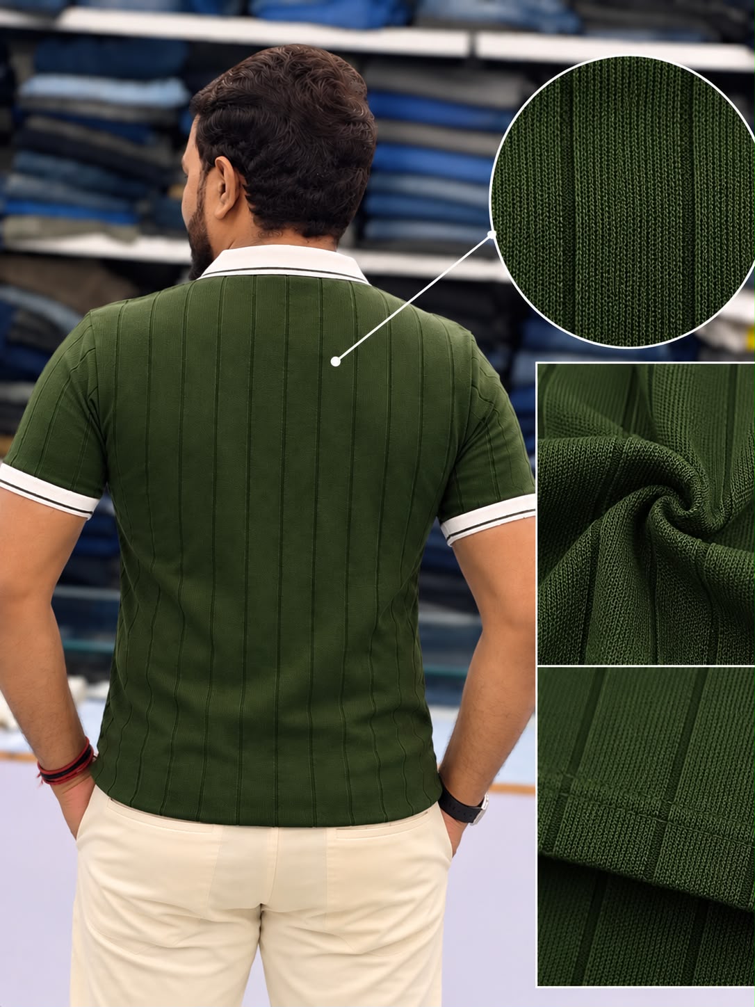 Premium Ribbed Polo T-Shirt