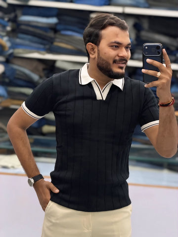 Premium Ribbed Polo T-Shirt