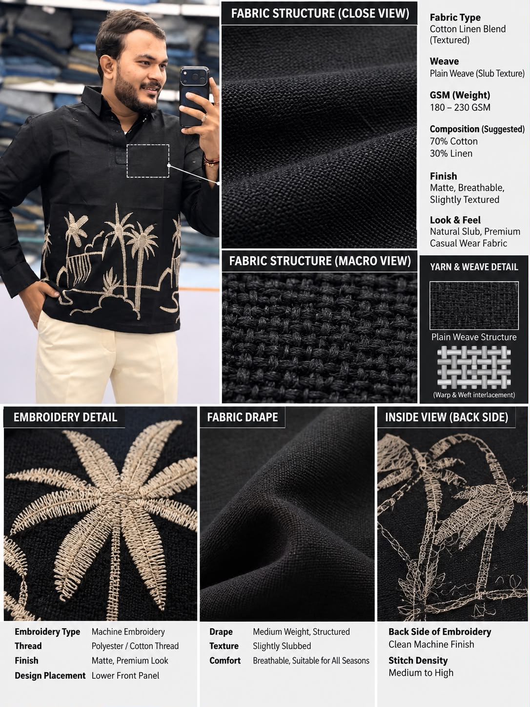 Embroidered Kurta Shirt