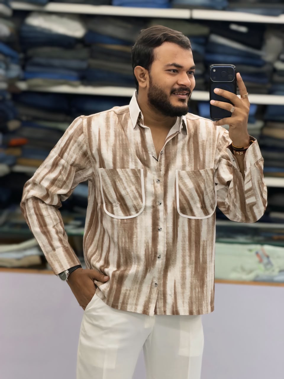 PREMIUM TEXTURED OVERSIZED SHIRT