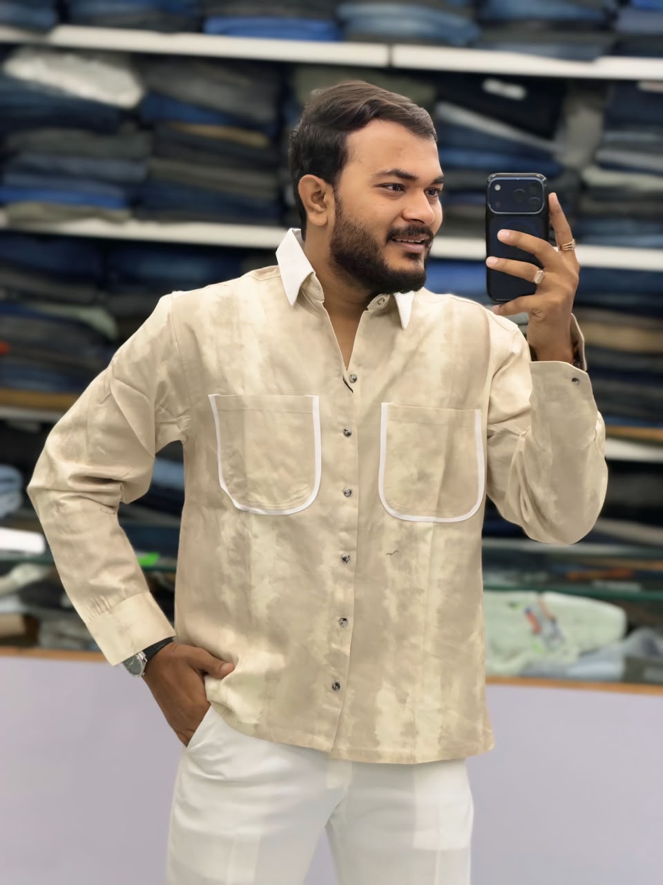PREMIUM TEXTURED OVERSIZED SHIRT