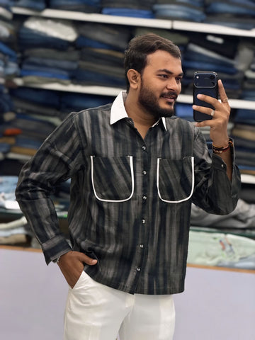 PREMIUM TEXTURED OVERSIZED SHIRT