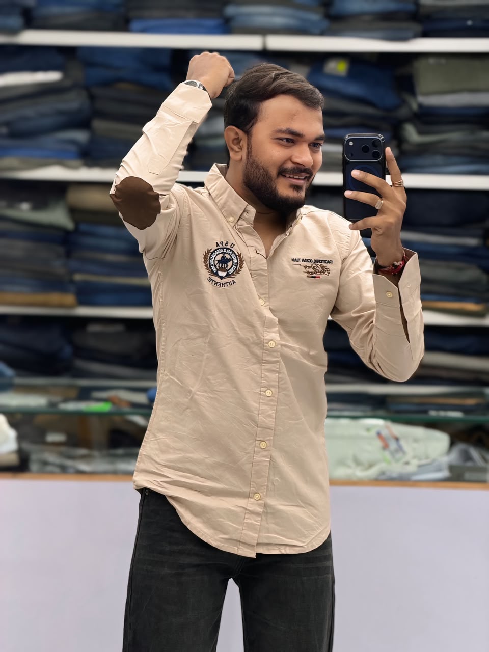 🤩ELBOW PATCH SHIRT🤩