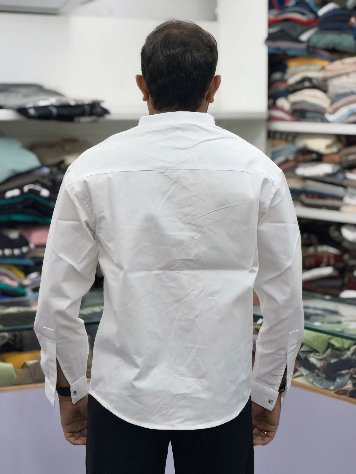 Men’s White Butterfly Graphic Print Shirt – Stylish Casual Cotton Designer