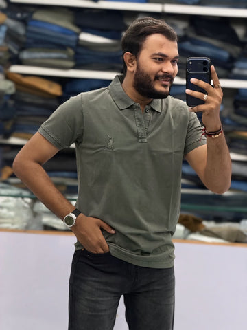 🖤 Premium Washed Polo T-Shirt