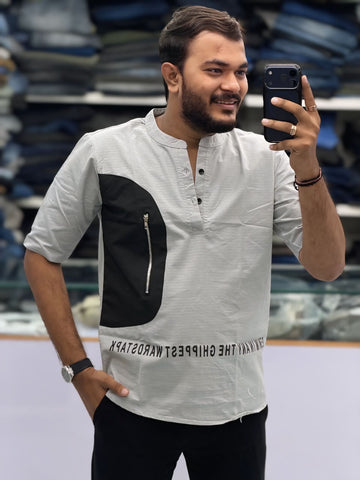 Premium Designer Half-Sleeve Kurta