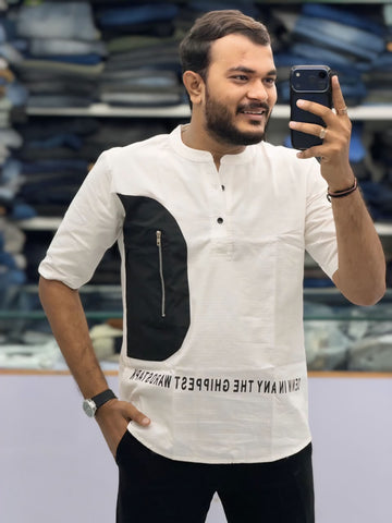 Premium Designer Half-Sleeve Kurta
