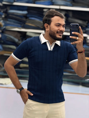 Premium Ribbed Polo T-Shirt