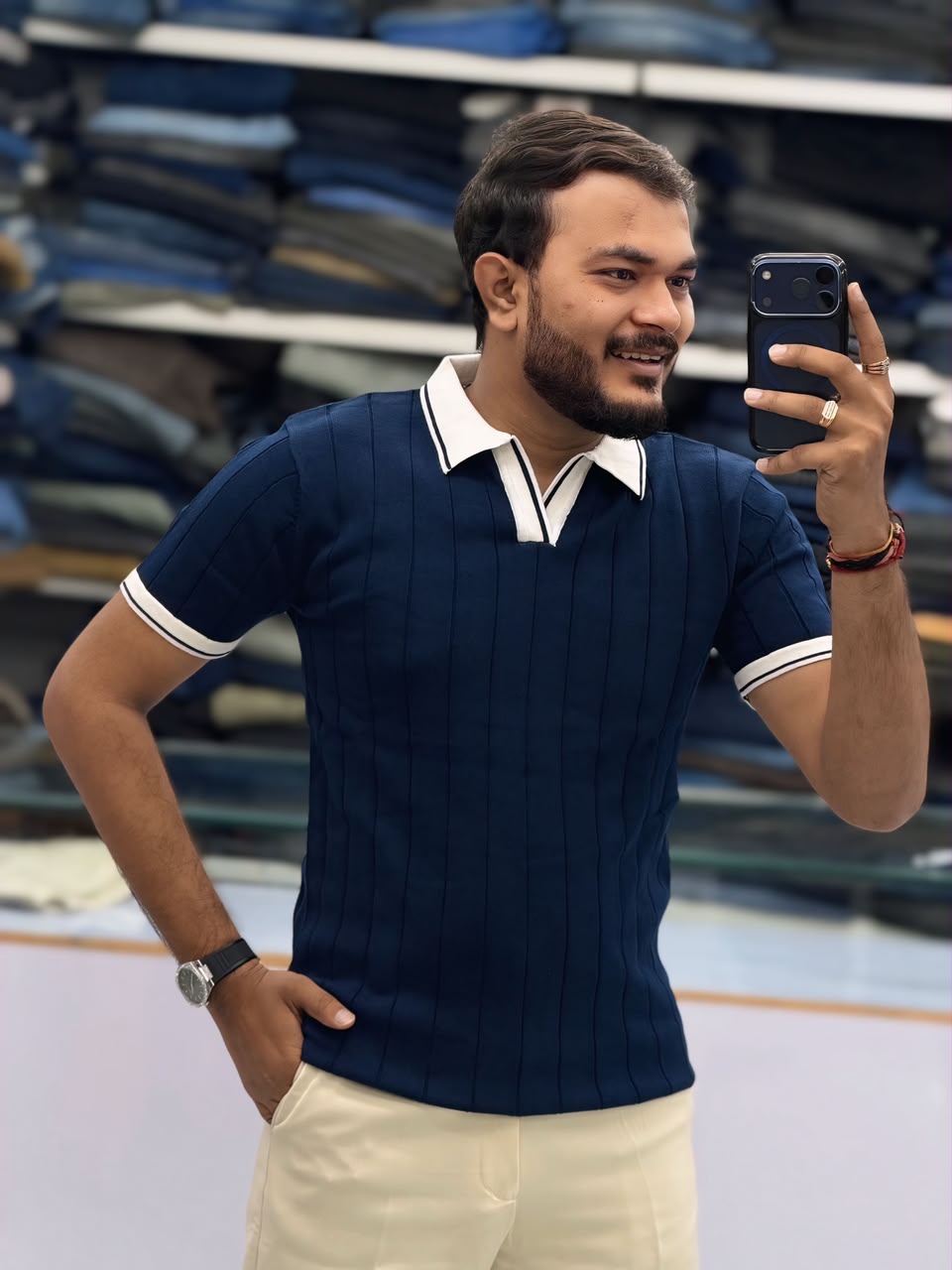 Premium Ribbed Polo T-Shirt
