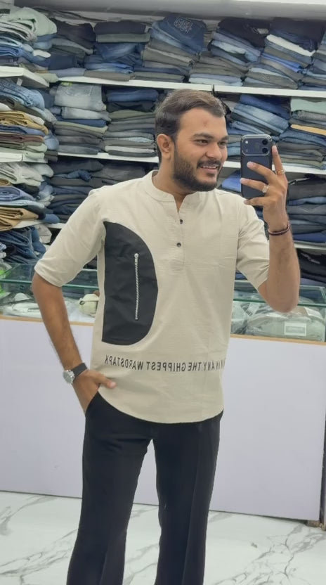 Premium Designer Half-Sleeve Kurta