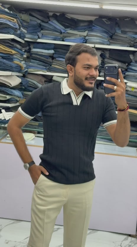 Premium Ribbed Polo T-Shirt