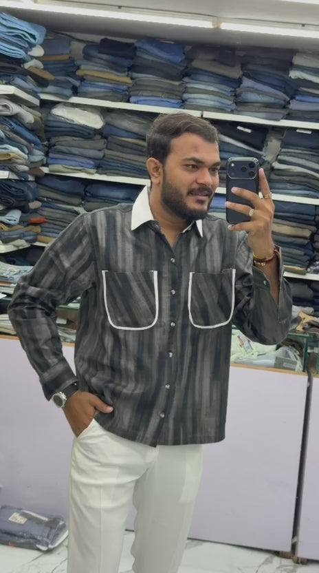 PREMIUM TEXTURED OVERSIZED SHIRT