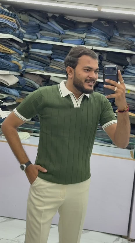 Premium Ribbed Polo T-Shirt