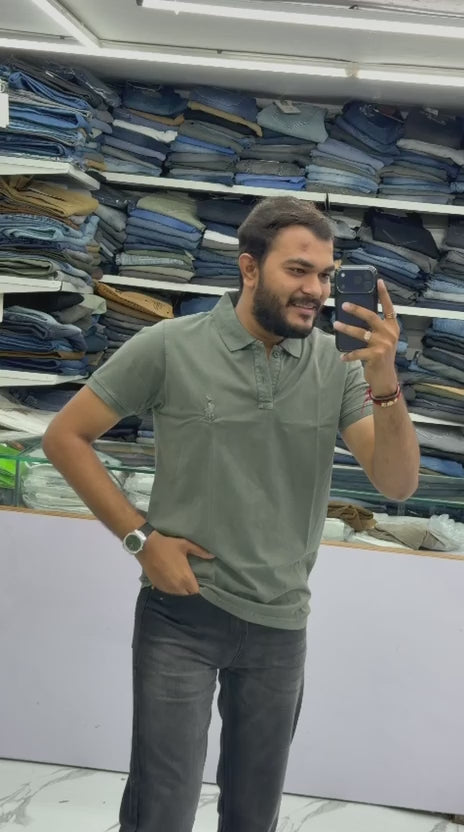 🖤 Premium Washed Polo T-Shirt