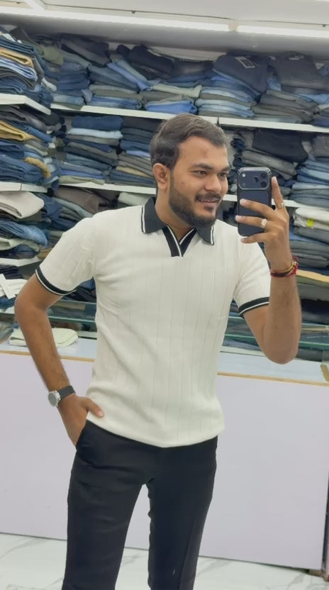 Premium Ribbed Polo T-Shirt