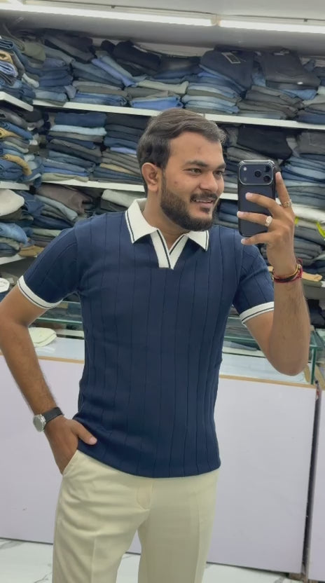 Premium Ribbed Polo T-Shirt