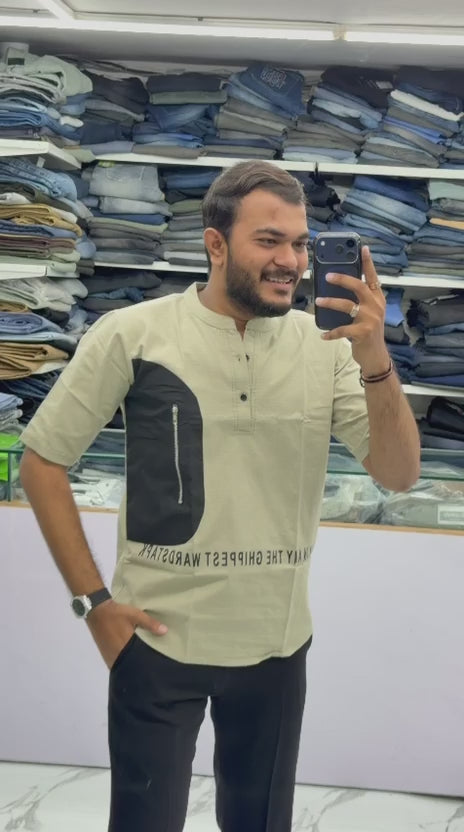 Premium Designer Half-Sleeve Kurta